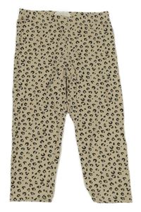 Béžovo-hnědé vzorované legíny H&M