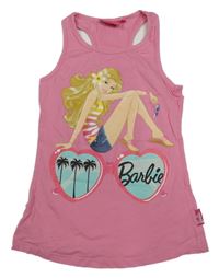 Růžový top s Barbie Barbie