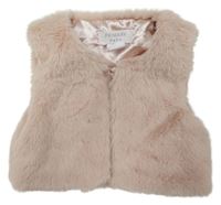Světlerůžová kožešinová podšitá vesta Primark
