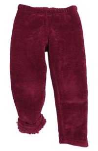 Vínové melírované žinylkové zateplené tepláky Topolino