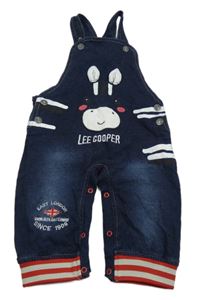 Tmavomodré teplákové riflové laclové kalhoty se zvířátkem Lee Cooper