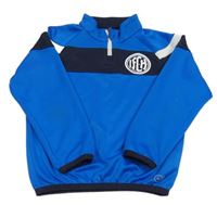 Cobaltově modro-tmavomodro-bílá thermo mikina se znakem PUMA