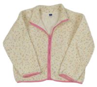 Smetanovo-barevná melírovaná huňatá bunda OLD NAVY