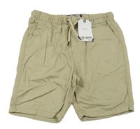 Nové - béžové plátěné kraťasy Next