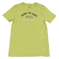 Citronové tričko s nápisy Topolino