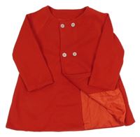 Červený podšitý kabát 