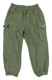 Khaki cargo plátěné kalhoty s motýlkem RIVER ISLAND