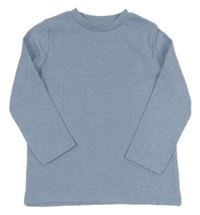 Světlemodrá melírovaná žebrovaná mikina Tu