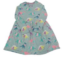 Světlešemodrošedé šaty s dinosaury M&S