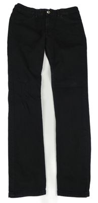 Černé skinny teplákové rifle H&M