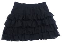 Černá tylová vrstvená sukně Page One Young 