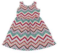 Barevné bavlněné vzorované šaty Pep&Co