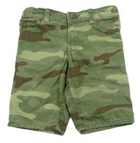 Zeleno-hnědé army riflové kraťasy Carters