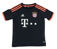 Tmavomodré pruhované fotbalové funkční tričko - FC Bayern Mnichov Adidas