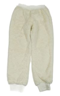 Krémové chlupaté tepláky