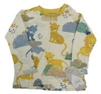 Nové - Krémové triko s lvíčaty M&S