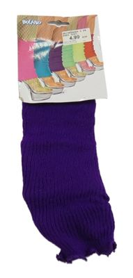 Nové - Fialové pletené návleky na nohy