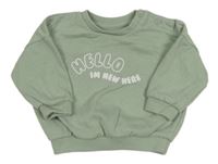 Světlezelená oversize mikina s nápisem Matalan