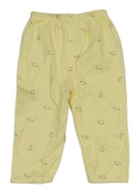 Žluté lehké tepláky se šneky