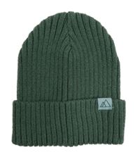 Khaki žebrovaná pletená čepice s nášivkou Dunnes