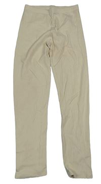 Béžové žebrované legíny H&M