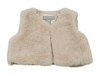 Pudrová kožešinová podšitá vesta Primark