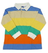 Barevné pruhované polo triko H&M