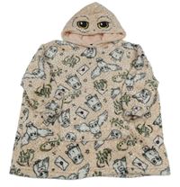 Meruňková puntíkatá chlupatá oversize mikina s Hedvikou a kapucí - Harry Potter Matalan