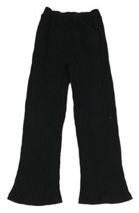 Černé žebrované tepláky Uniqlo