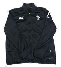 Černá sportovní propínací funkční mikina s potiskem Canterbury