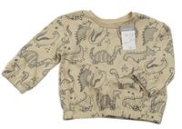 Nové - Béžová mikina s dinosaury Primark