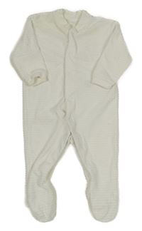 Bílý žebrovaný overal s medvědem M&S