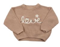 Starorůžový oversize svetr s nápisem Shein