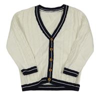 Bílý propínací svetr Nutmeg