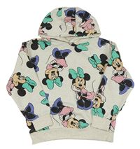 Světlebéžová melírovaná mikina s Minnie a kapucí Primark