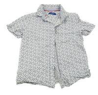 Bílá košile s listy Okaidi