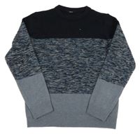 Tmavomodro-melírovaný svetr George