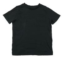 Černé tričko s kapsou Tu