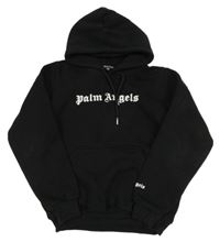 Černá mikina s nápisem a kapucí Palm Angels