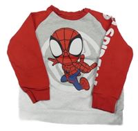 Šedo-červená mikina se Spidermanem C&A