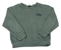 Khaki mikina s dinosaurem H&M