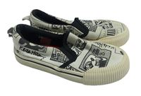 Smetanovo-černé plátěnky s Mickeym H&M vel. 29