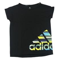 Černé sportovní funkční tričko s logem Adidas