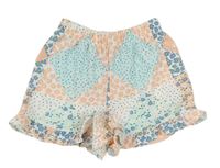 Modro-růžovo-bílé vzorované kraťasy Matalan