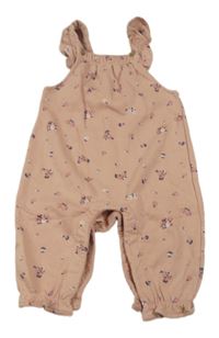 Starorůžové květované laclové tepláky M&S