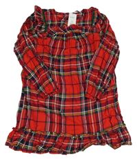 Nové - červeno-zelené kostkované šaty s volánky George