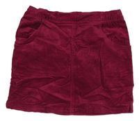 Fuchsiová manšestrová sukně s kapsami Yigga