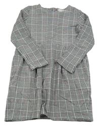 Šedo-černé kostkované šaty H&M