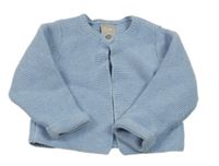 Světlemodrý propínací svetr 