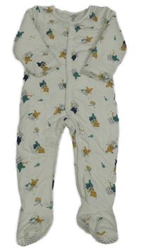 Bílý zateplený overal s medvědy Mothercare